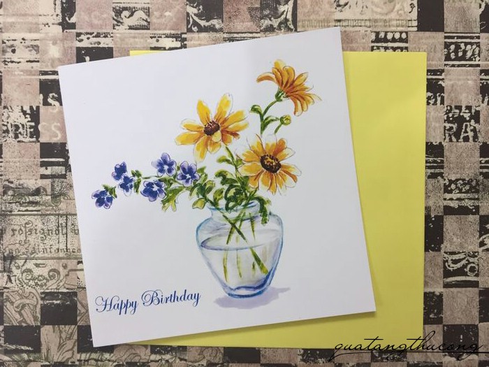 Thiệp in Happy birthday 18
